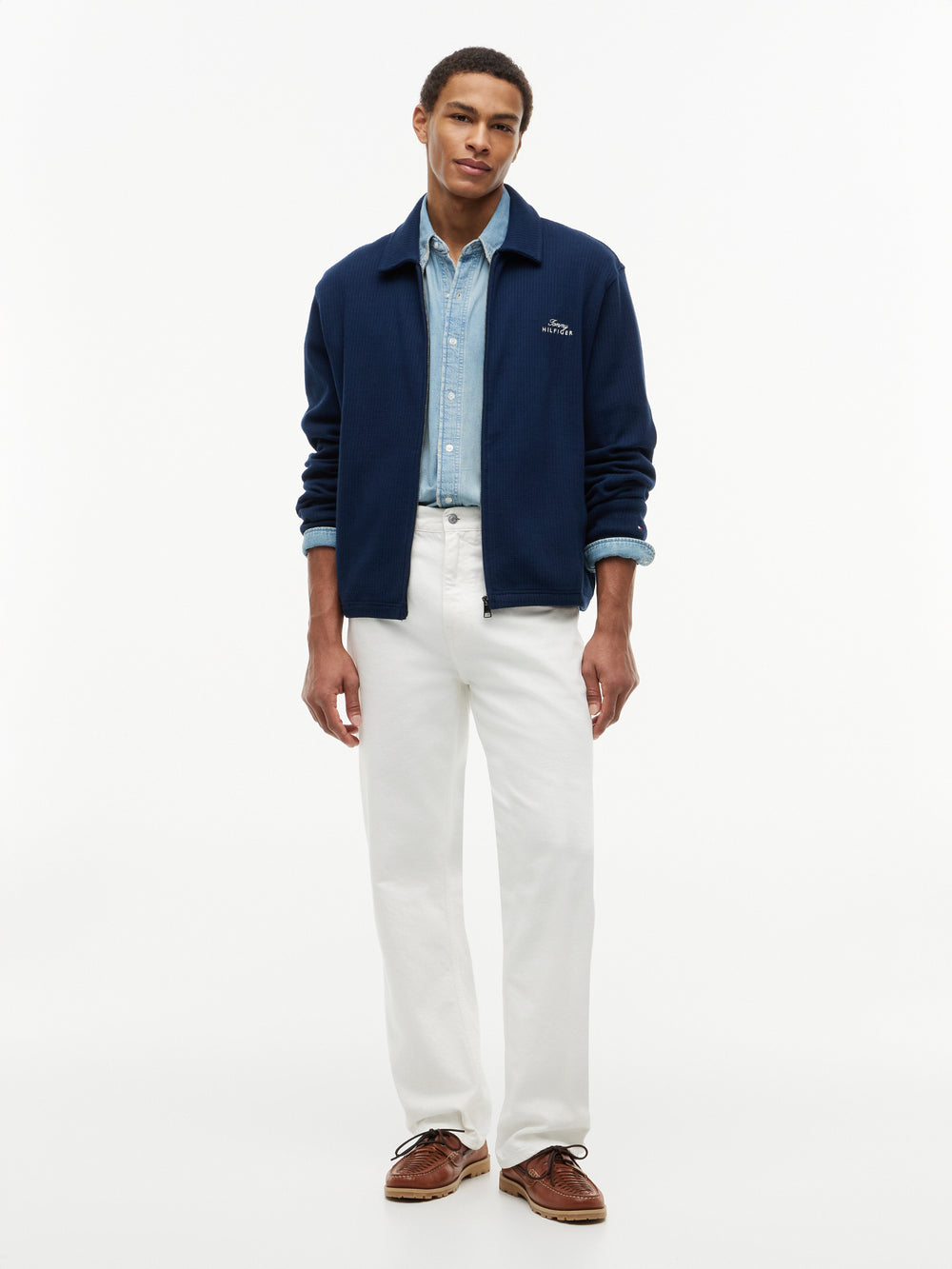 River Relaxed Straight White or Ecru Jeans