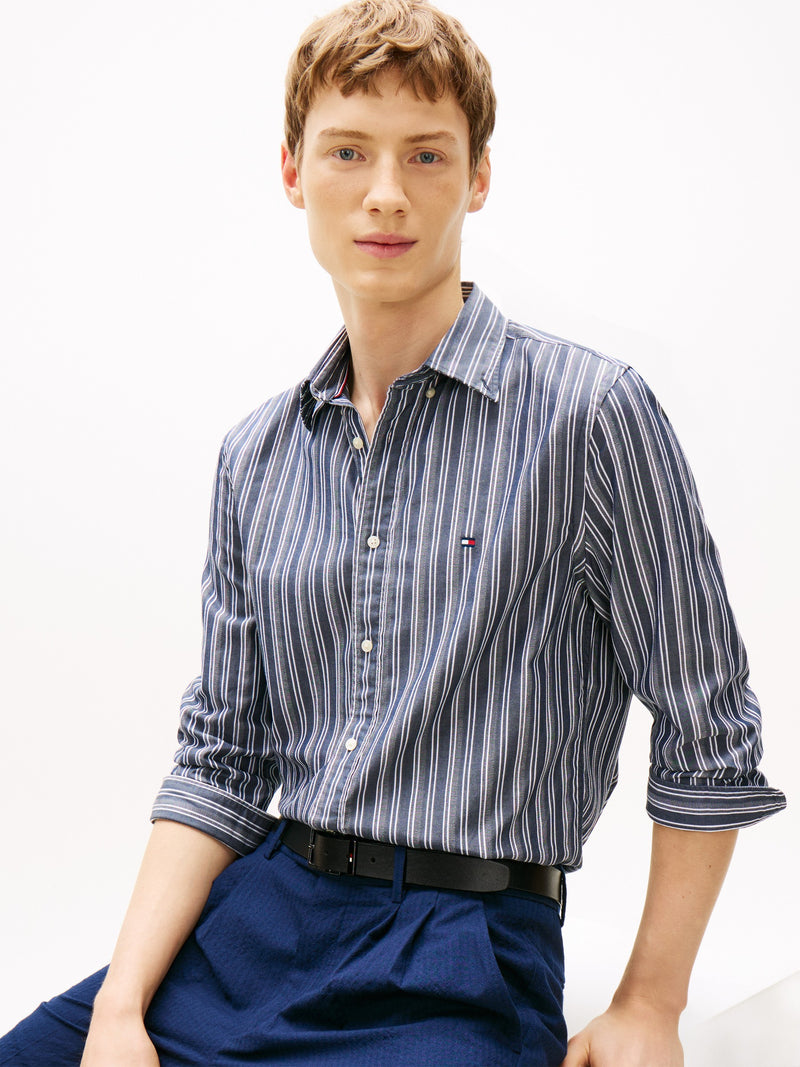 Regular Fit Stripe Poplin Shirt