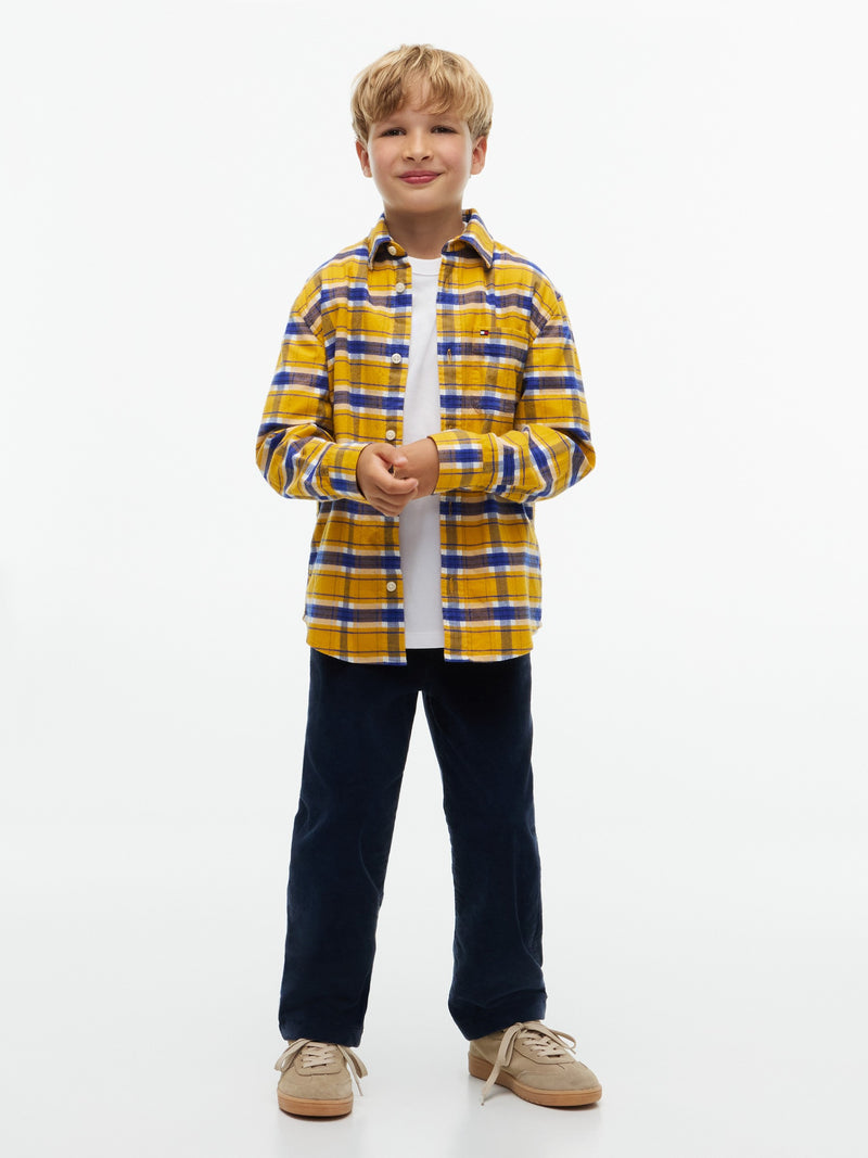 Kids Stretch Check Shirt