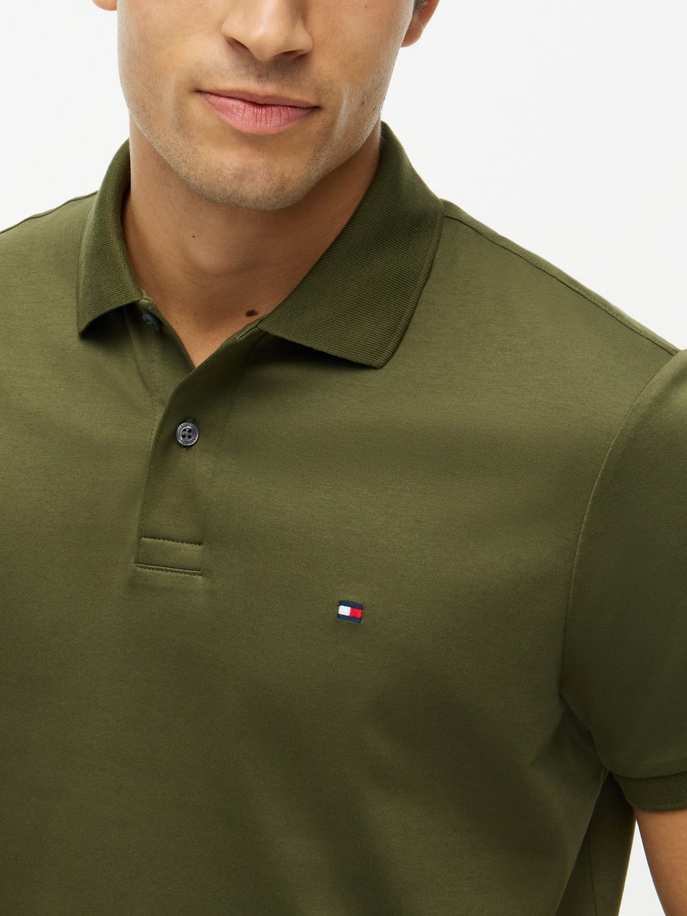Regular Fit Solid Liquid Cotton Polo