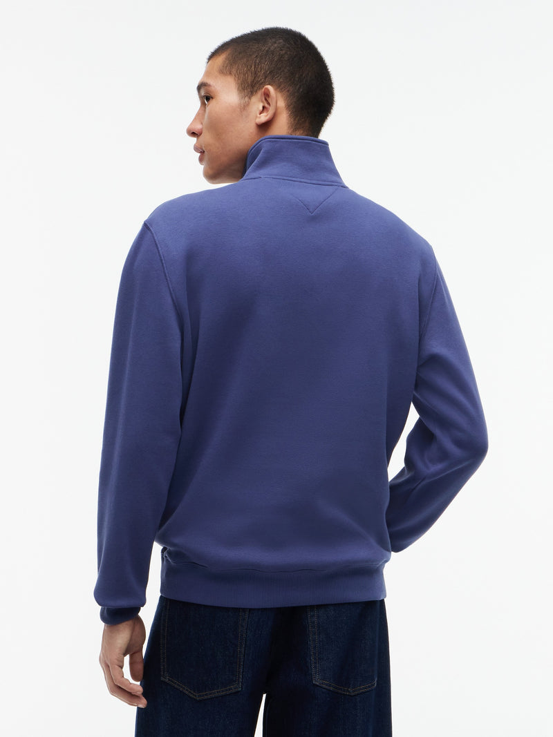 Regular Fit Brushed Fleece Quarter Zip Sweatshirt