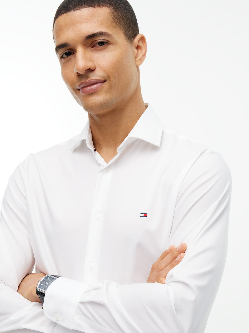 Slim Fit Solid Poplin Shirt