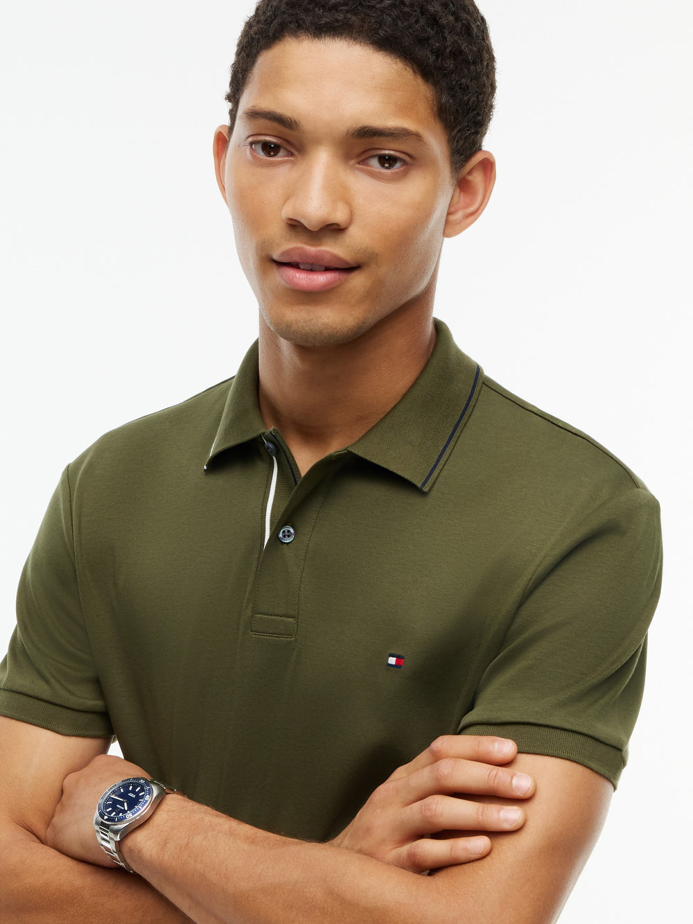 Slim Fit Interlock Polo