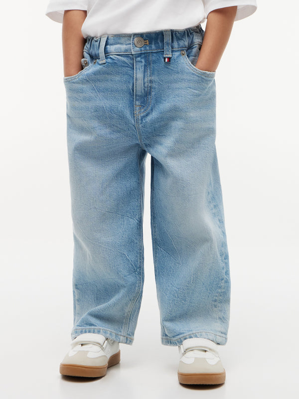 Boys Wide Pull On Stretch Jeans
