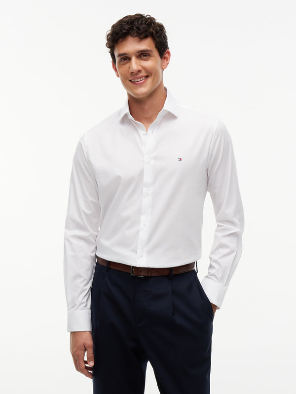Slim Fit Solid Poplin Shirt