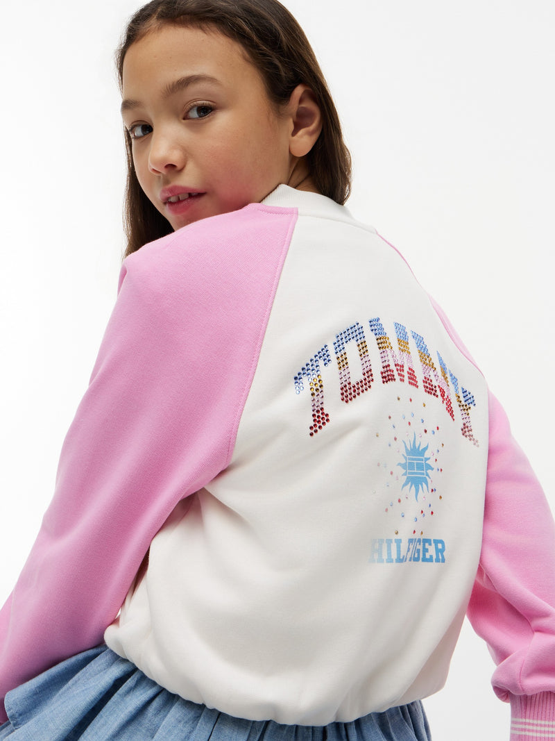 Kids Color Block Terry Bomber Jacket