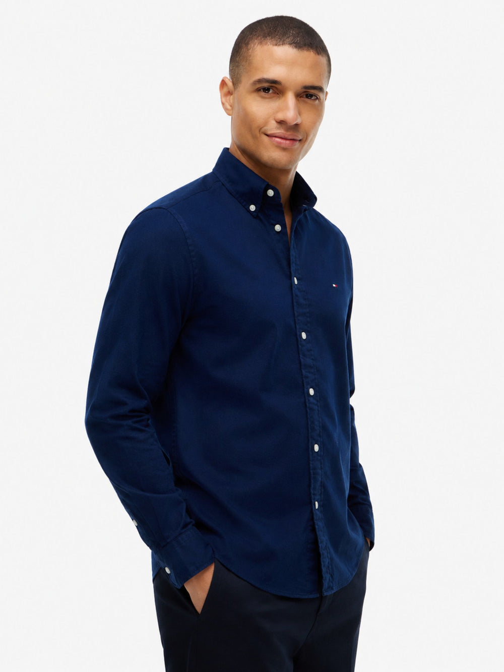 Regular Fit Solid Flannel Shirt