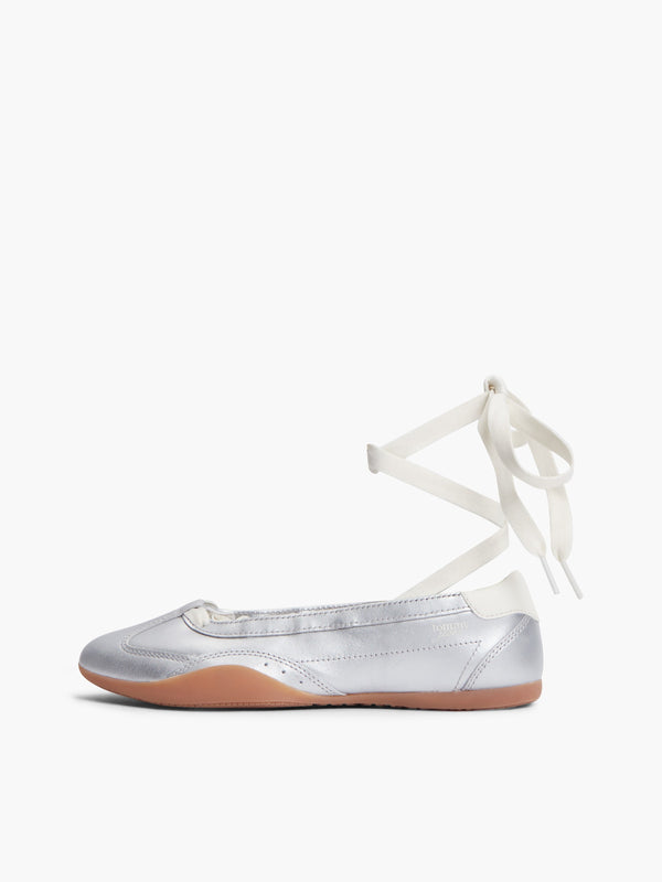 Women Metallic Print Ballerina