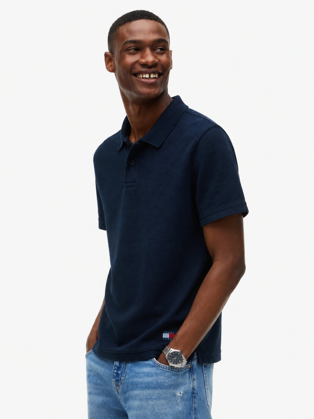 Regular Fit Waffle Polo