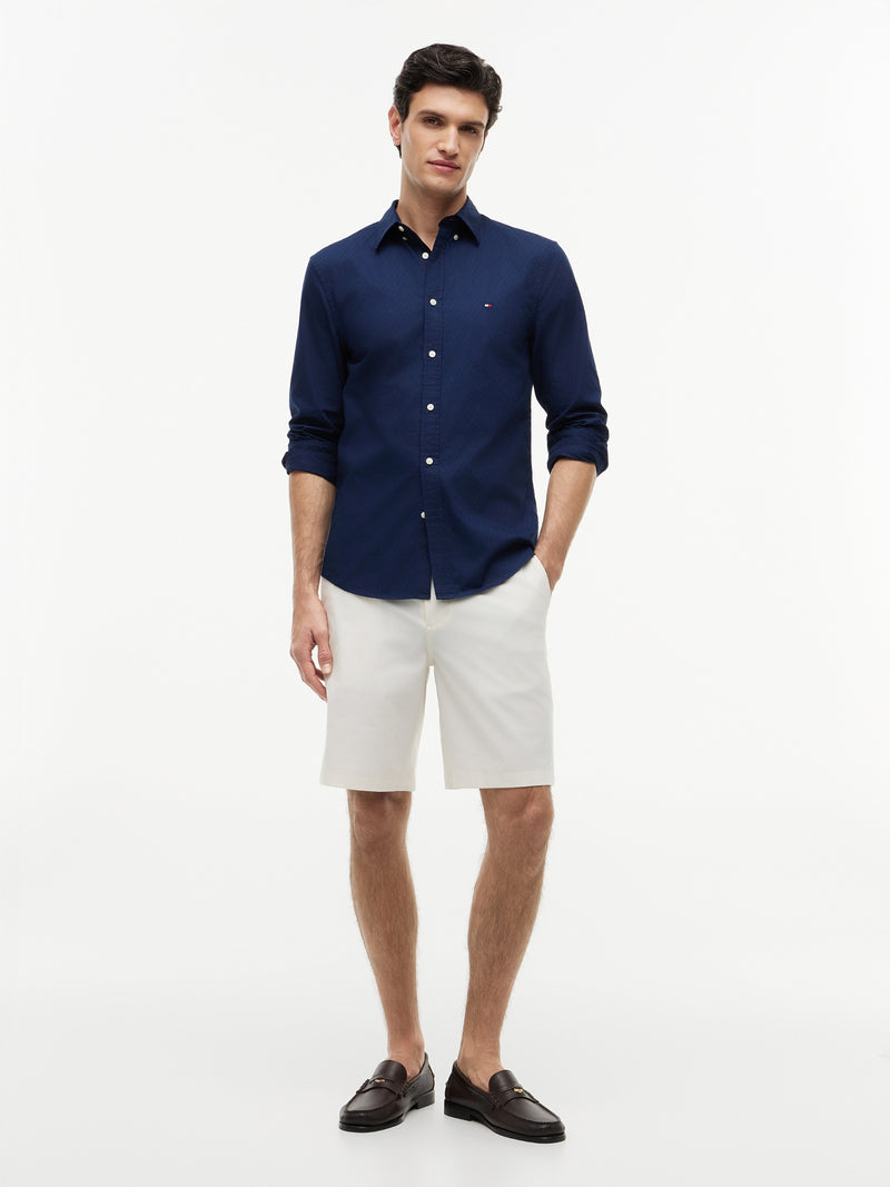Slim Fit Texture Poplin Shirt