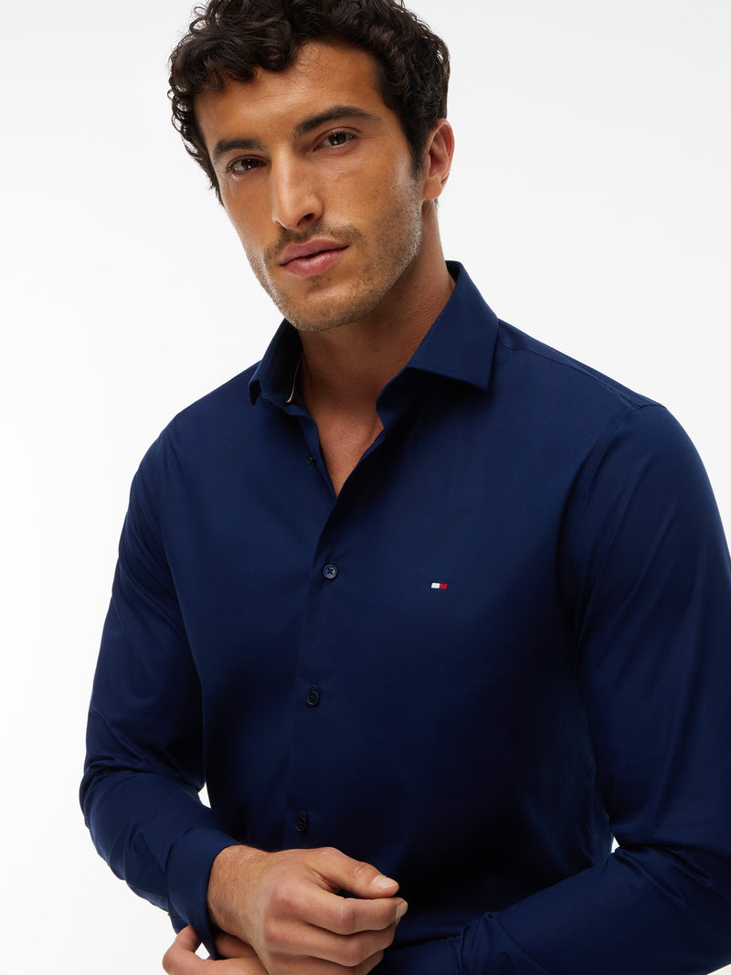 Slim Fit Solid Poplin Shirt