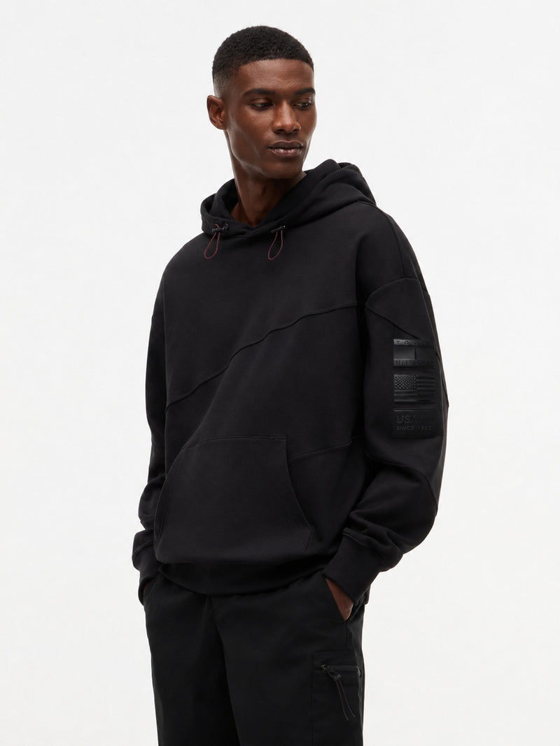 Relaxed Fit Solid Hoodie