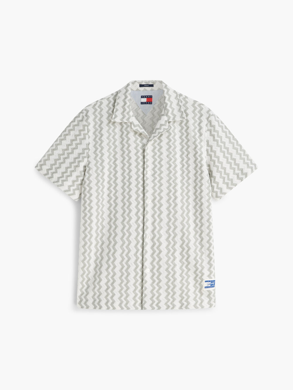 Regular Fit Stripe Crochet Shirt