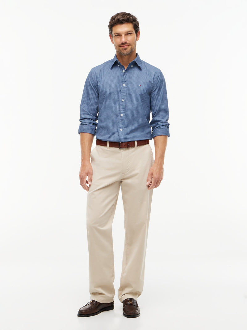 Regular Fit Print Poplin Shirt