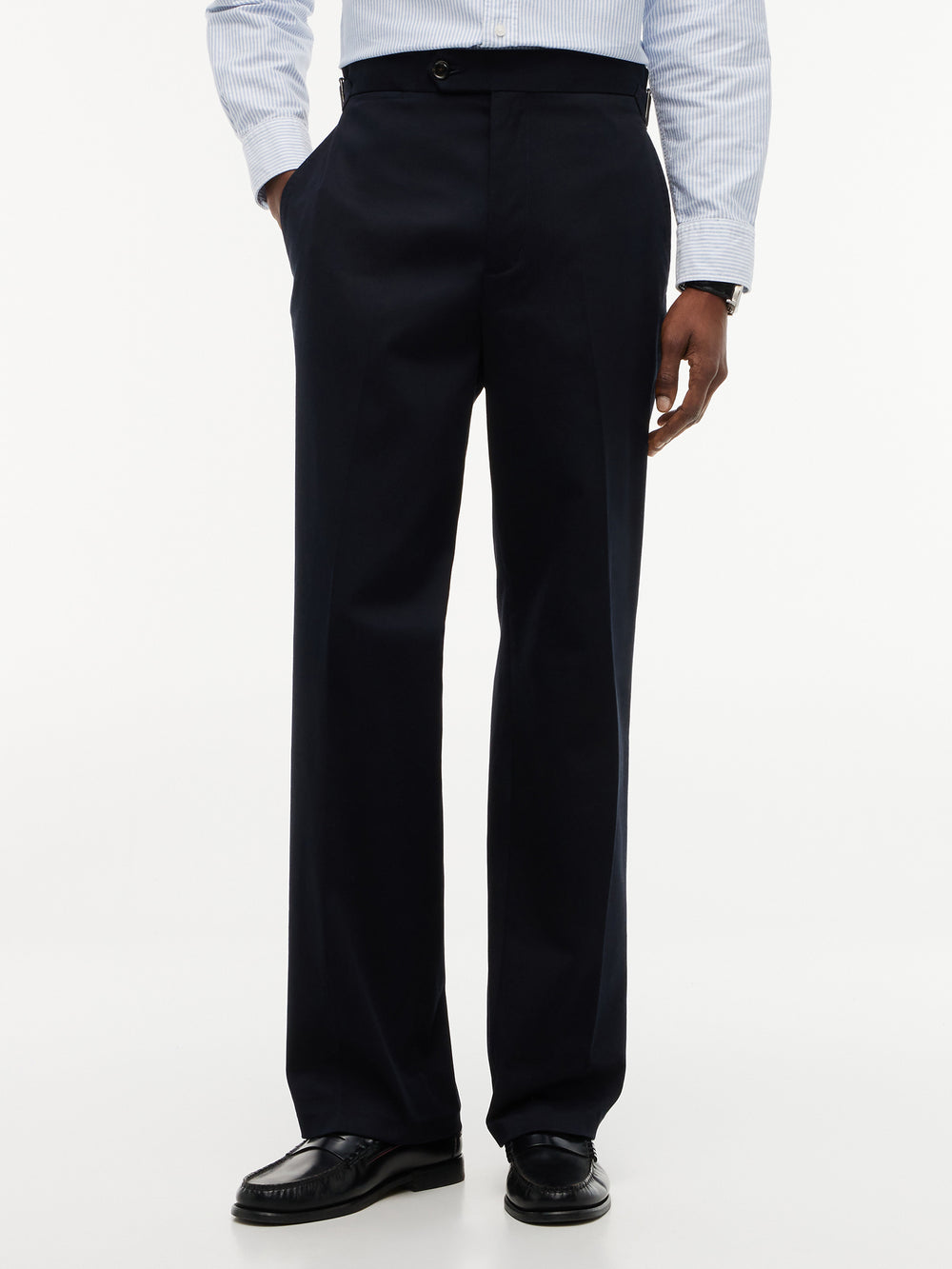 Relaxed Fit Pleated Twill Trouser