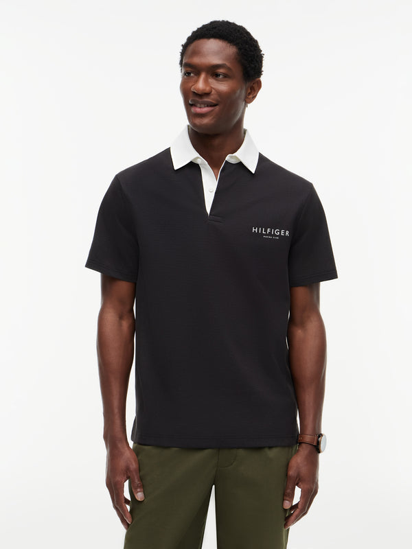Contrast Collar Rugby Polo