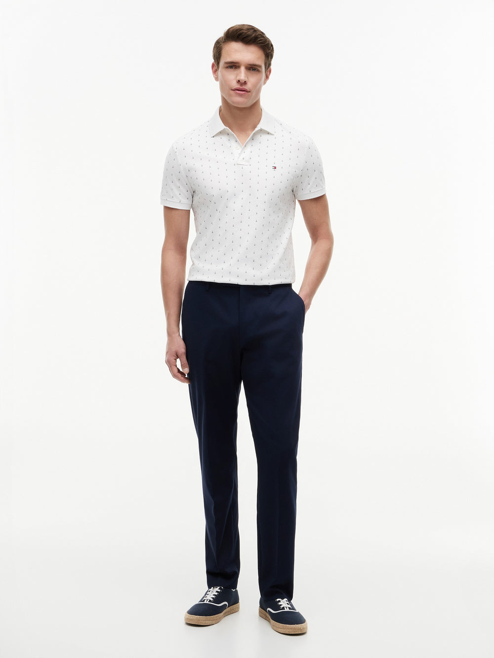 Regular Fit Printed Interlock Polo