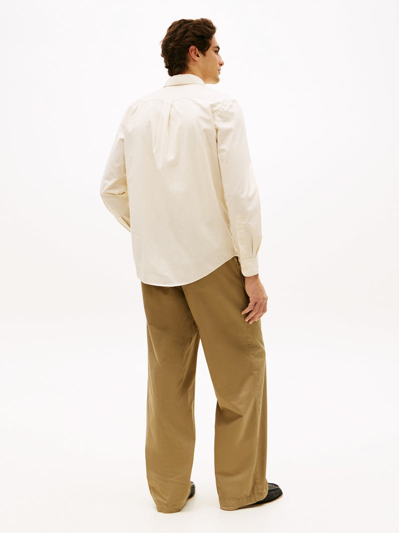 Regular Fit Solid Poplin Shirt