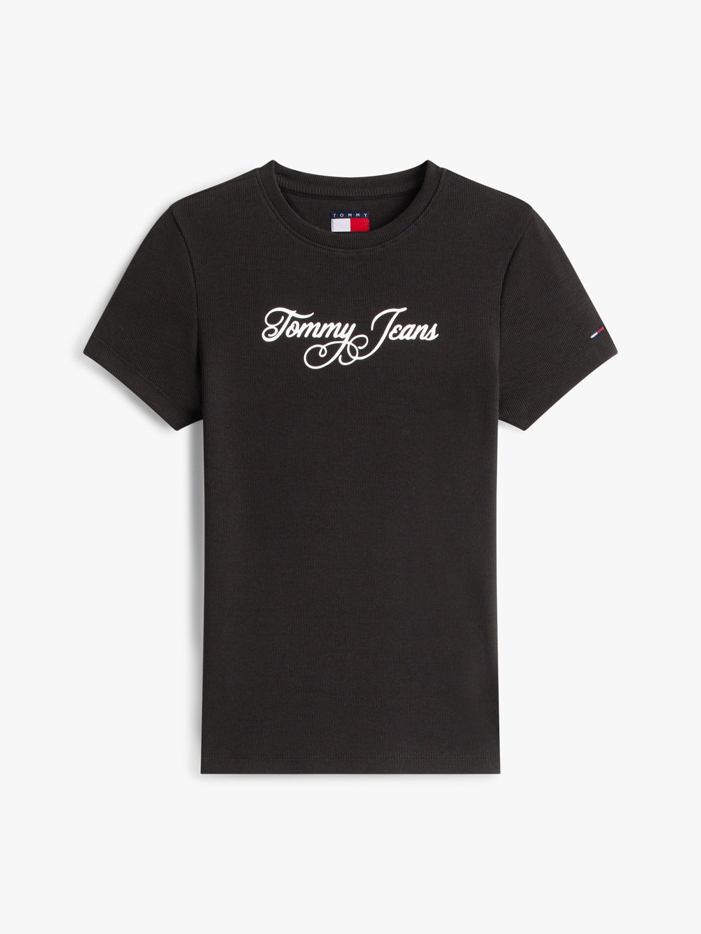 Solid Slim Fit Half Sleeve Ribbed T-Shirt