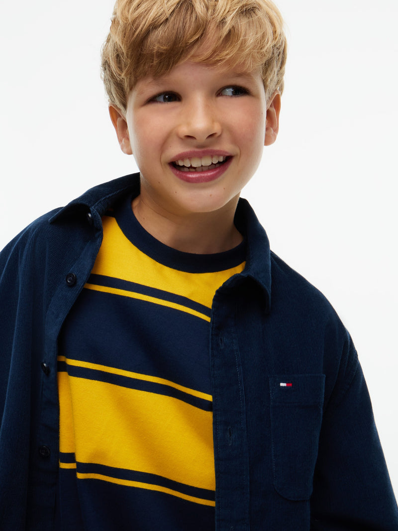 Kids Corduroy Solid Shirt