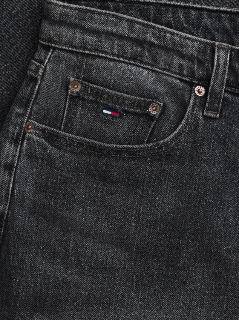 Men Otis Regular Straight Washed Black Jeans