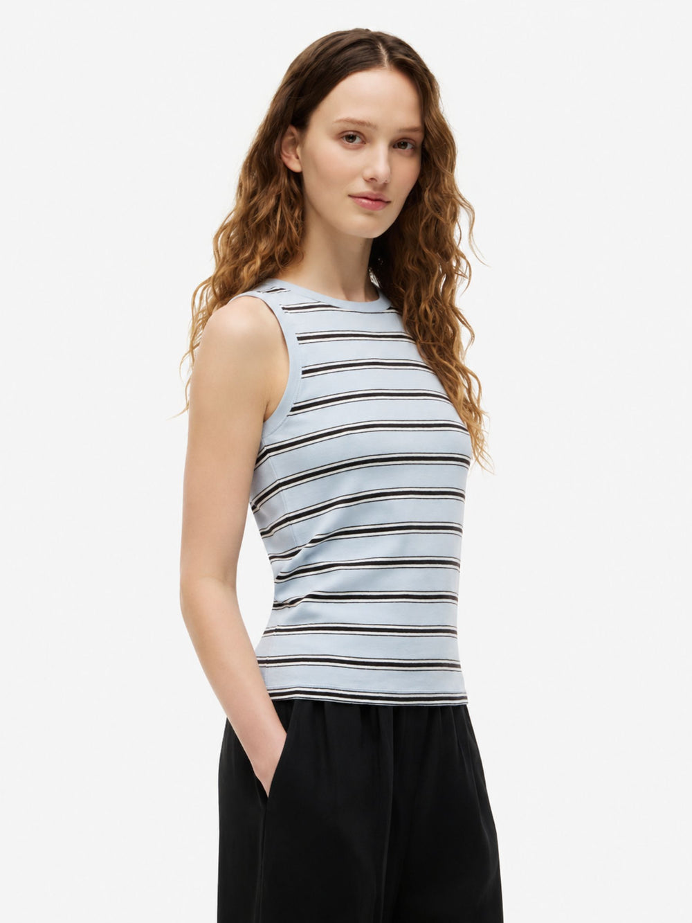 Stripe Slim Fit Full Sleeve Cotton Jersey T-Shirt