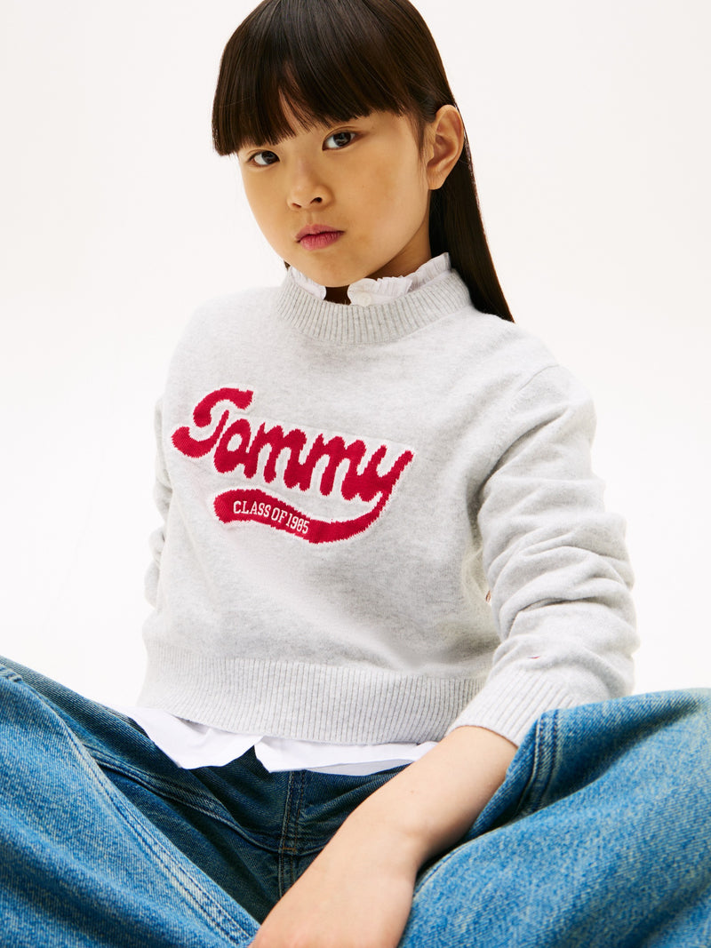 Kids Stripe Crew Neck Sweater