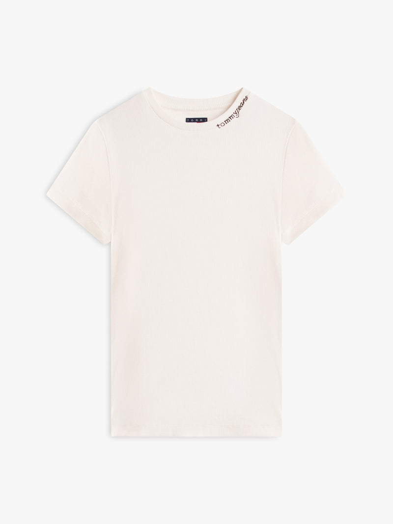 Solid Slim Fit Short Sleeve Ribbed T-Shirt