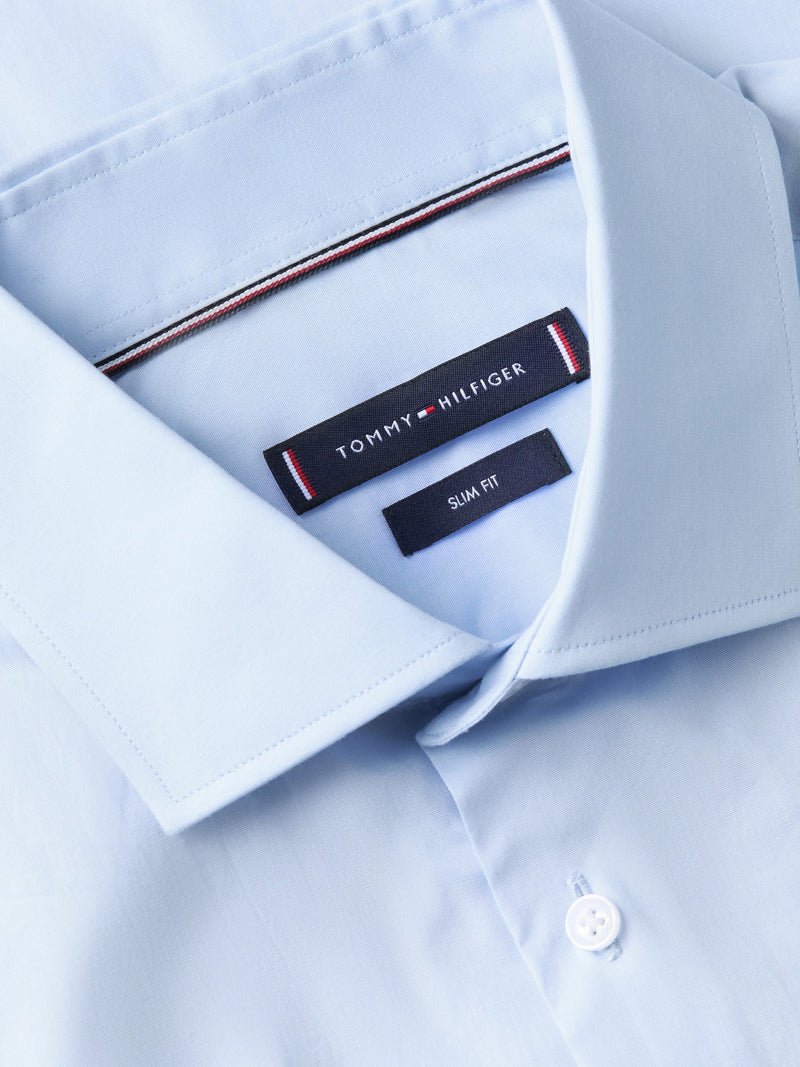 Slim Fit Solid Poplin Shirt