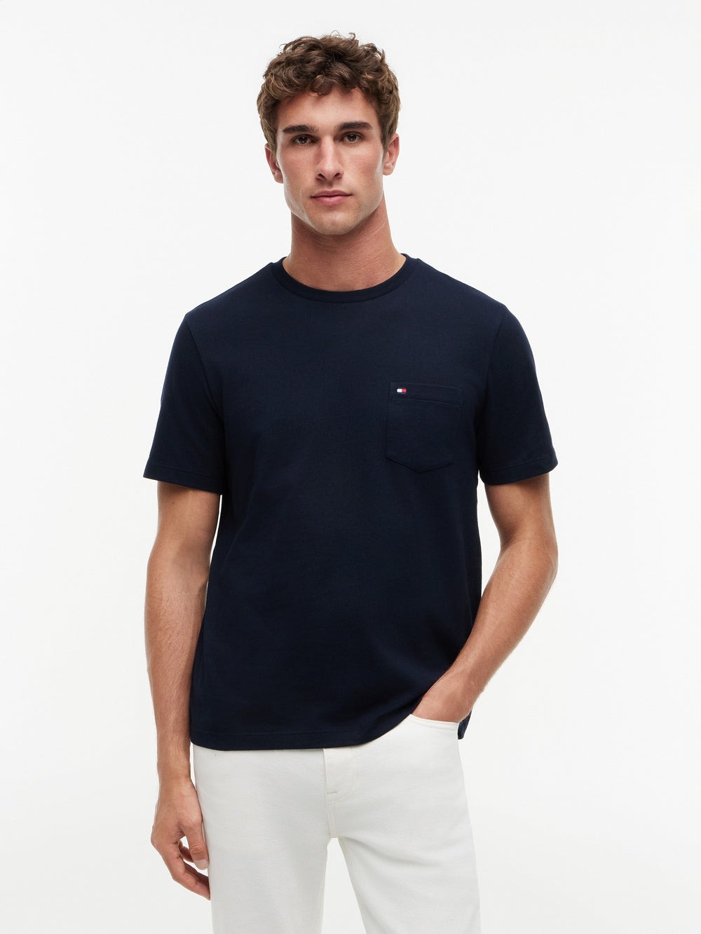 Regular Fit Solid Pocket Tshirt