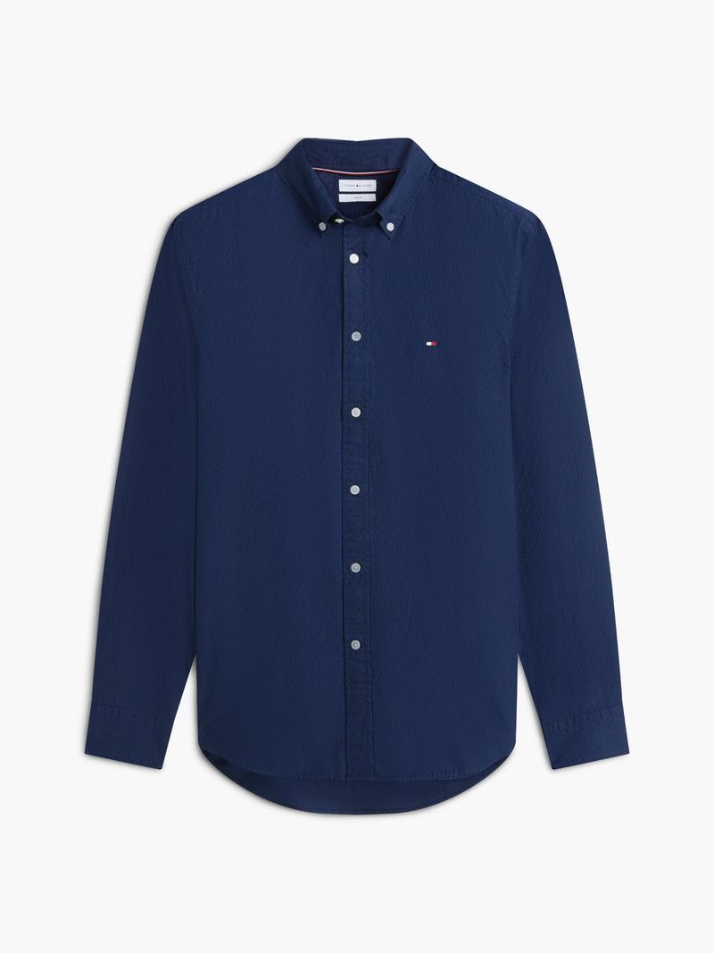 Slim Fit Texture Poplin Shirt