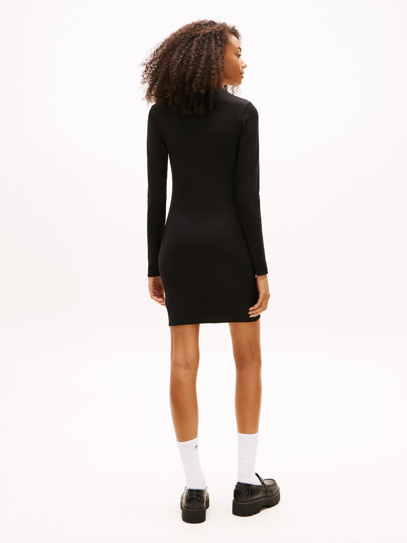 Full Sleeve Solid Bodycon Sweater Dress