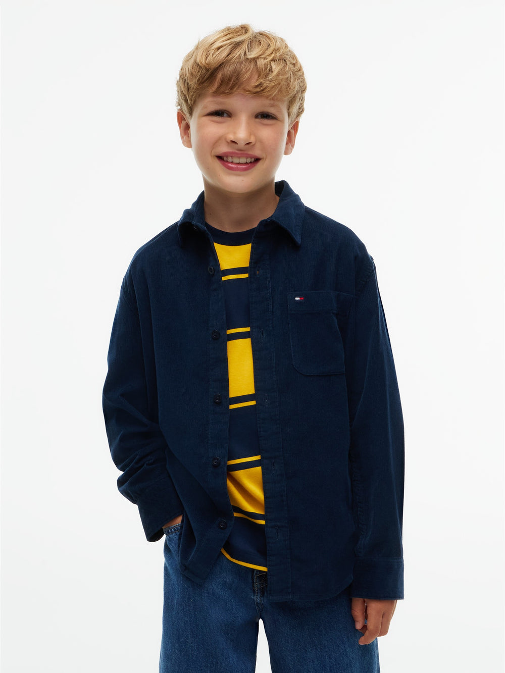 Kids Corduroy Solid Shirt