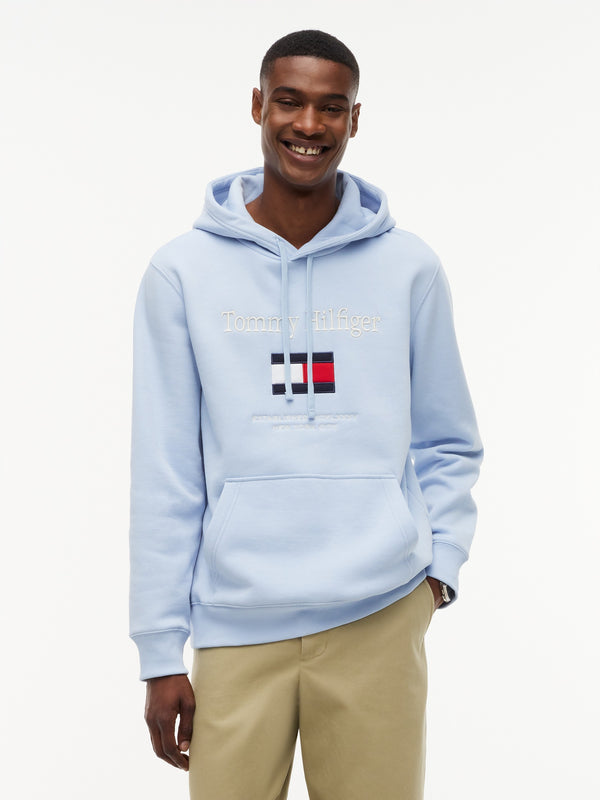Regular Fit Embroidered Fleece Hoodie