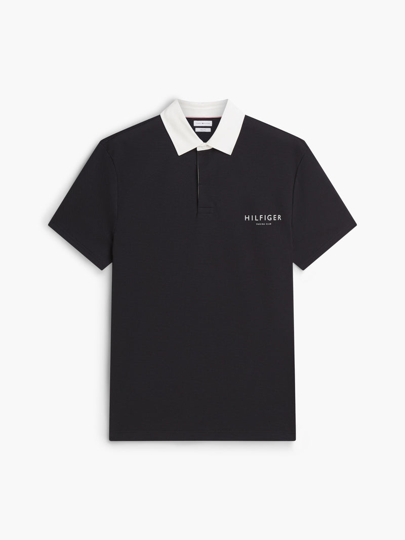 Contrast Collar Rugby Polo