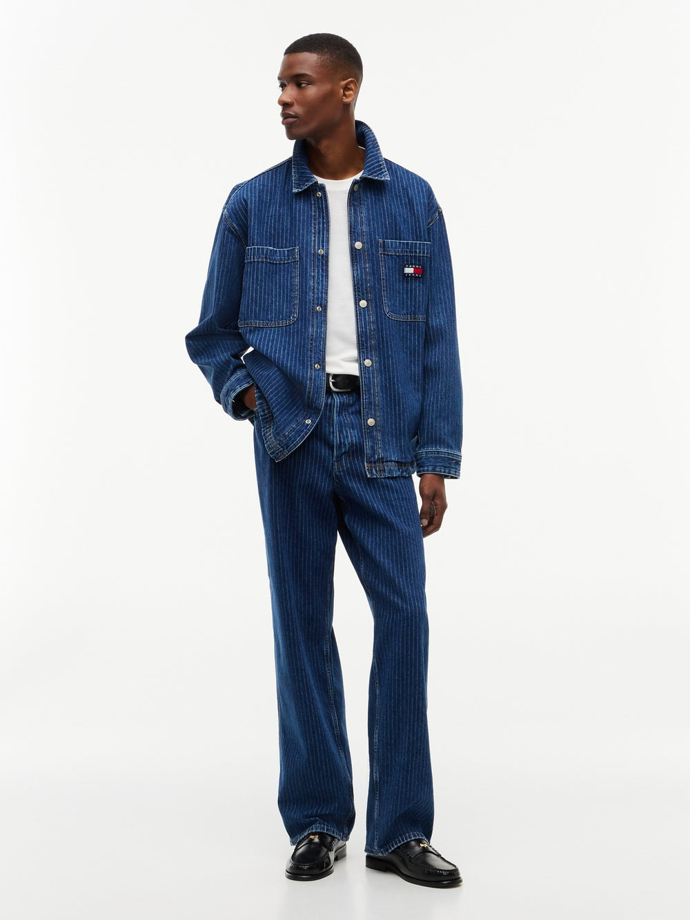 Relaxed Fit Washed Denim Shirt