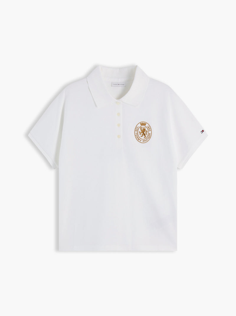 Solid Relaxed Fit Half Sleeve Pique Polo