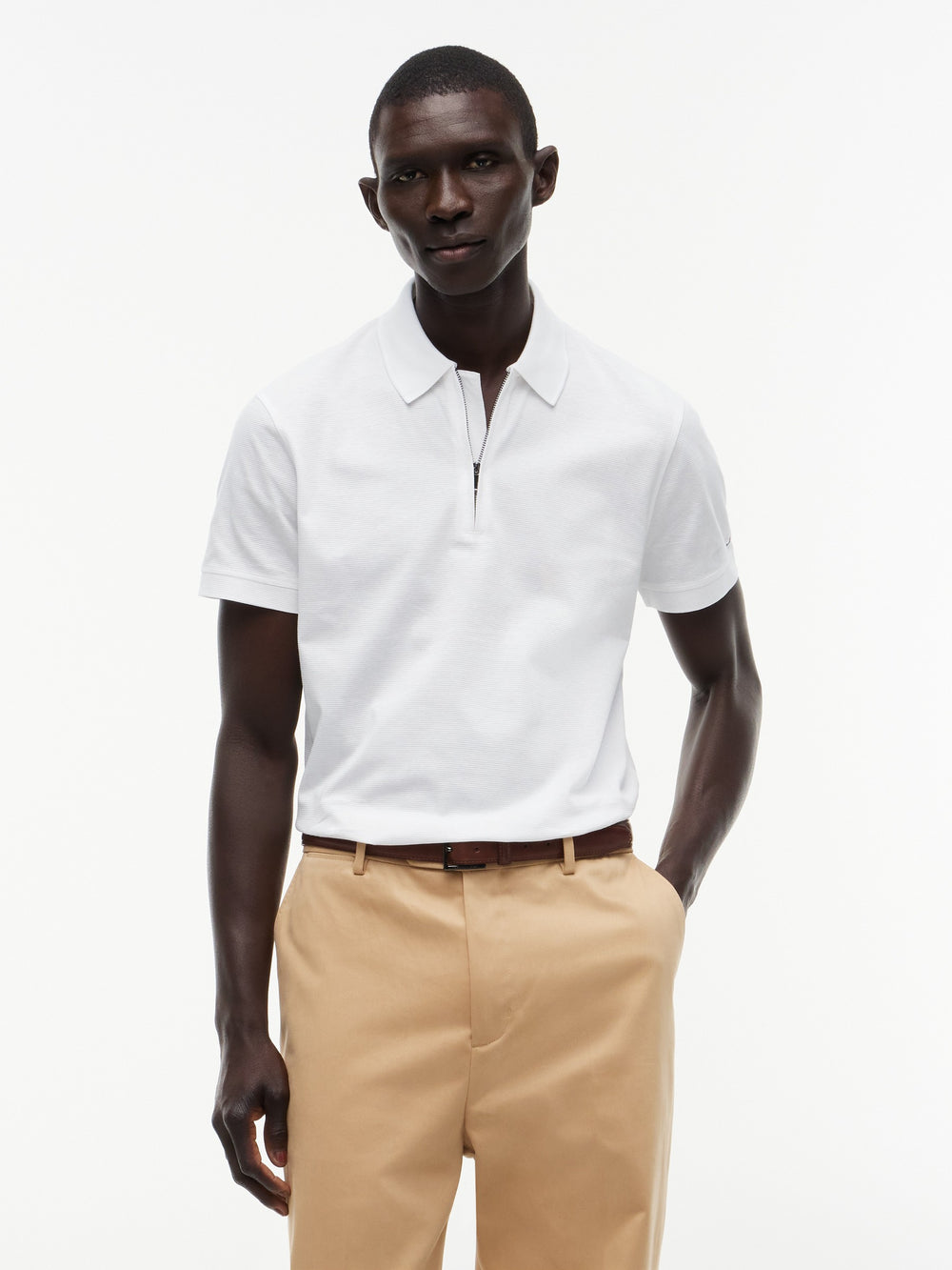 Regular Fit Zipper Polo