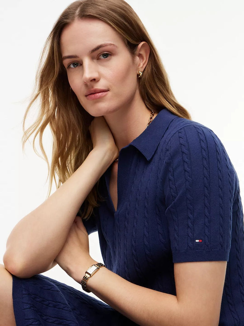Half Sleeve Stripe Cotton F&F Polo Dress