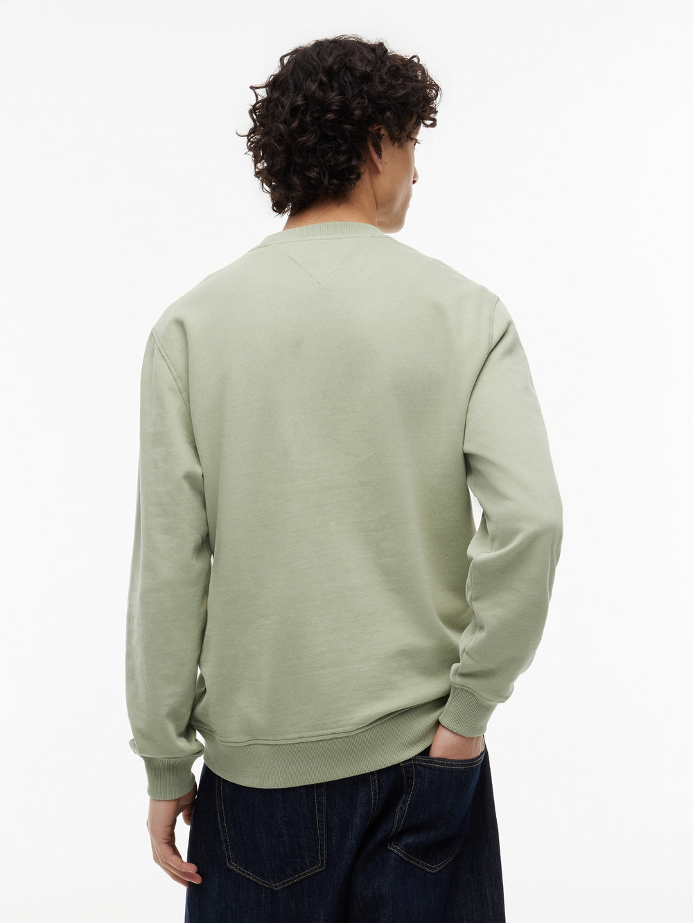 Regular Fit Suede Terry Crew Neck Sweatshirt