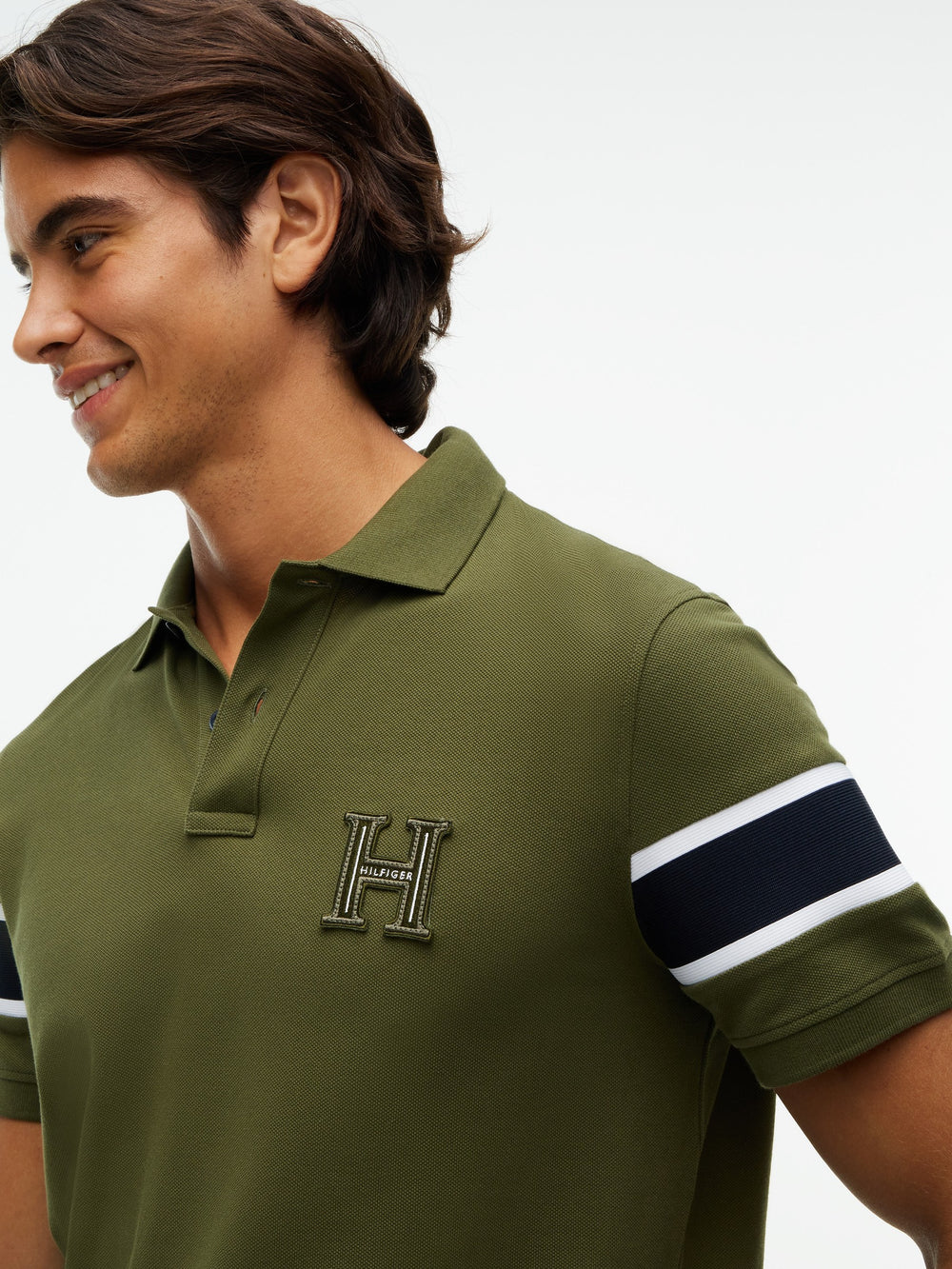 Regular Fit Sleeve Taped Pique Polo
