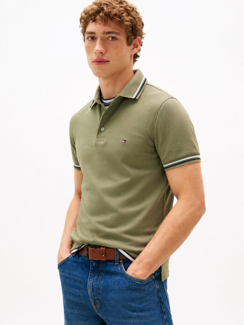 Slim Fit Collar Tipped Polo