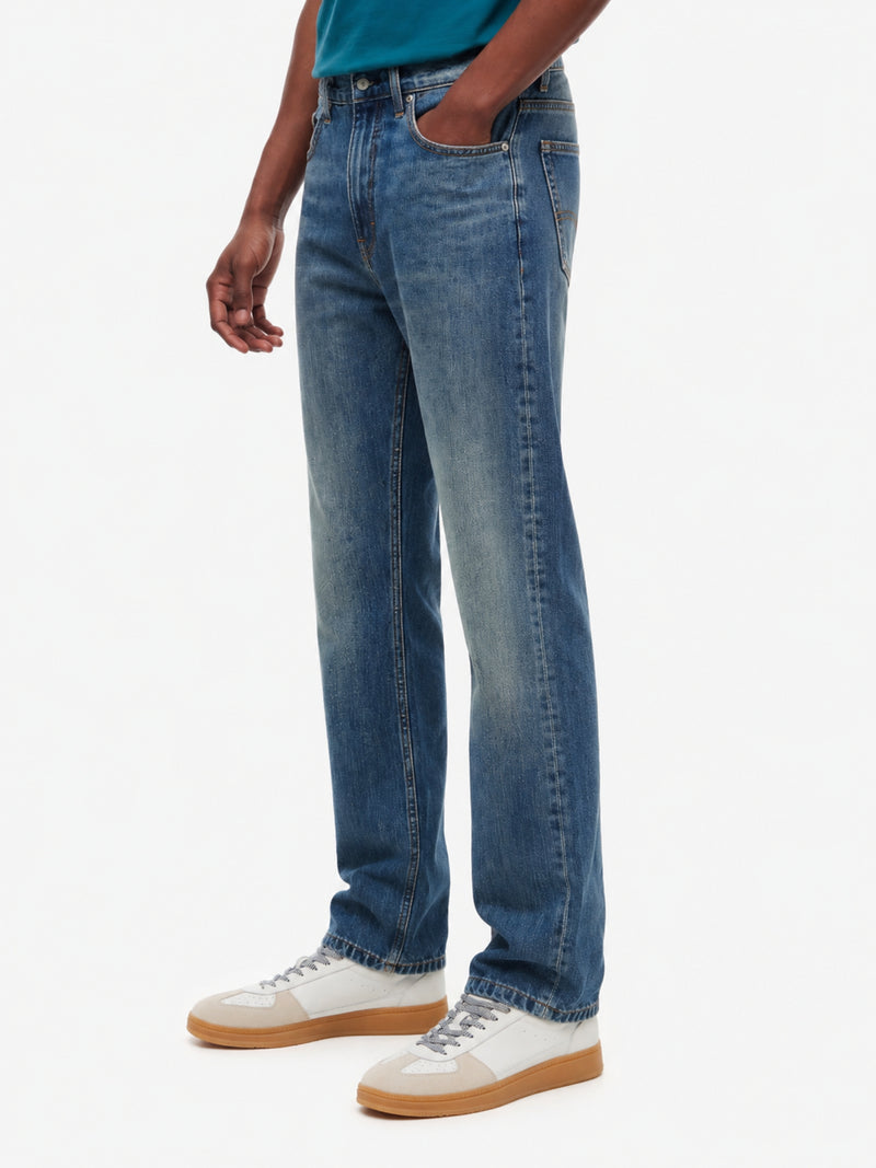 Men Ryan Slim Straight Mid Wash Jeans
