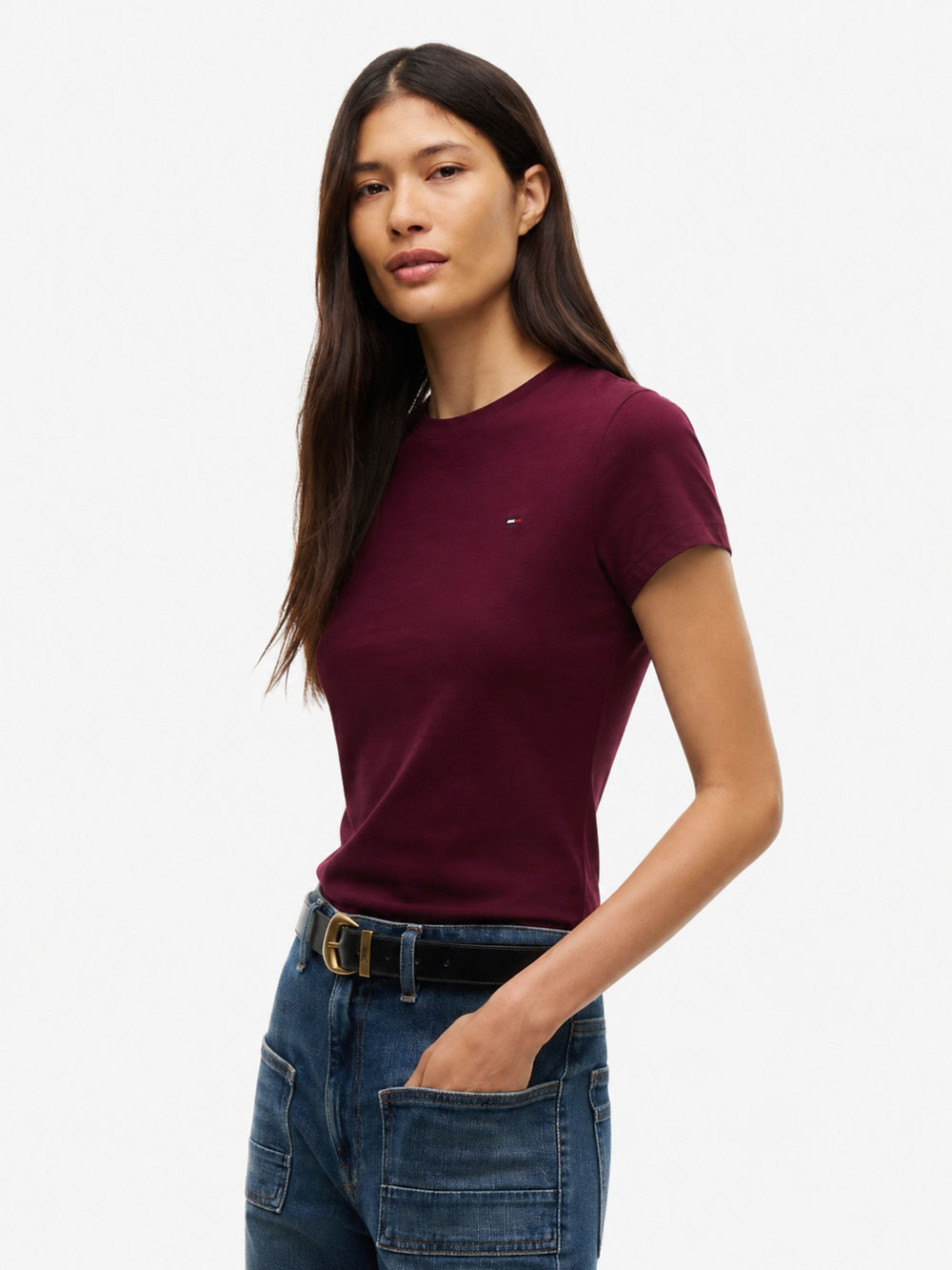 Solid Slim Fit Half Sleeve Cotton Jersey T-Shirt