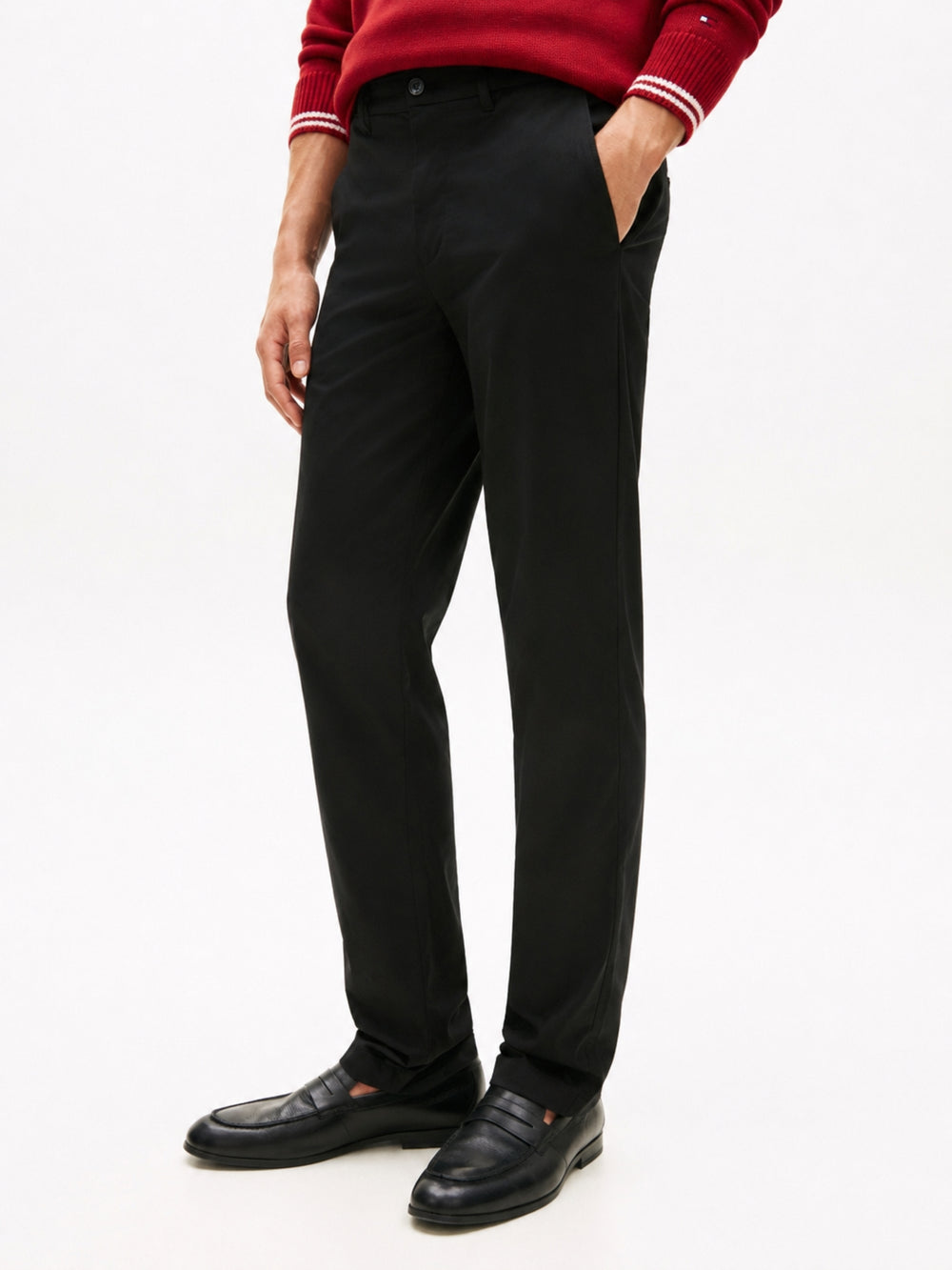 Men Denton Straight Fit Satin Trouser