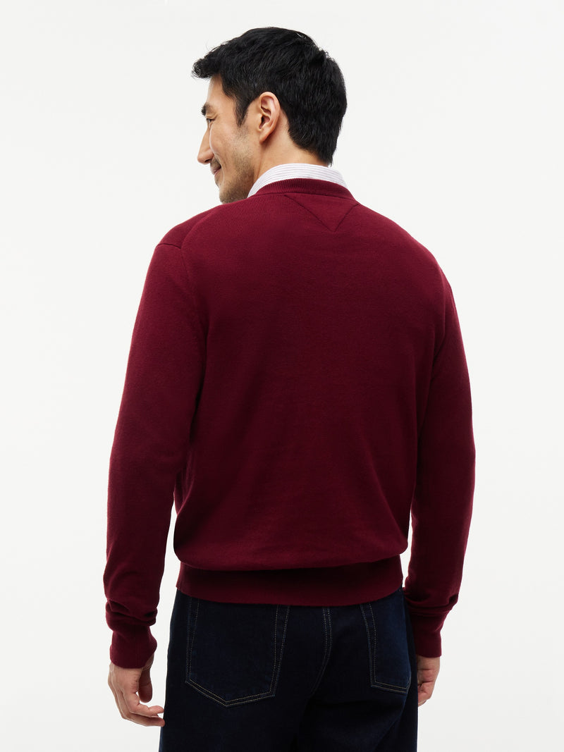 V Neck Cotton Cashmere Sweater