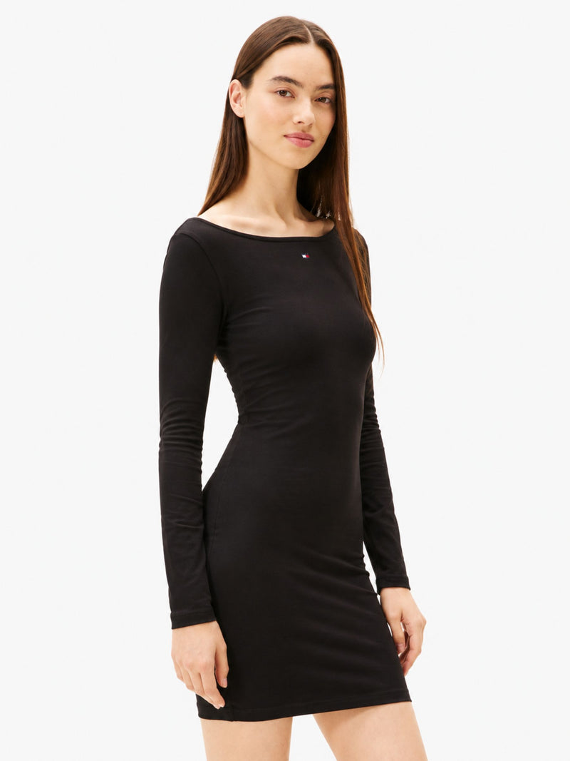 Full Sleeve Solid Cotton Jersey Bodycon Dress