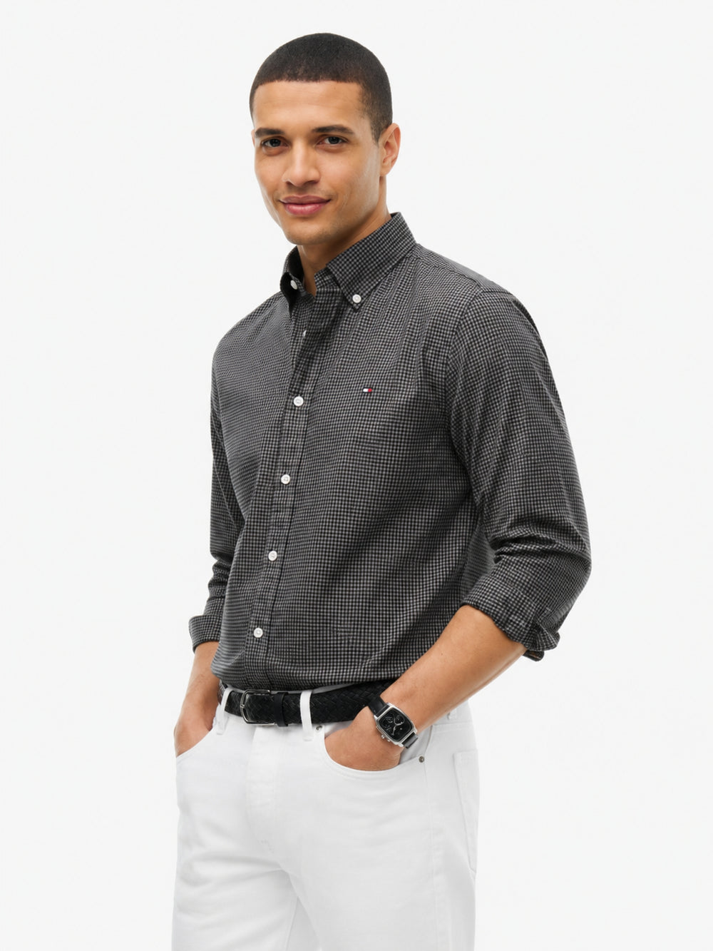 Regular Fit Check Poplin Shirt