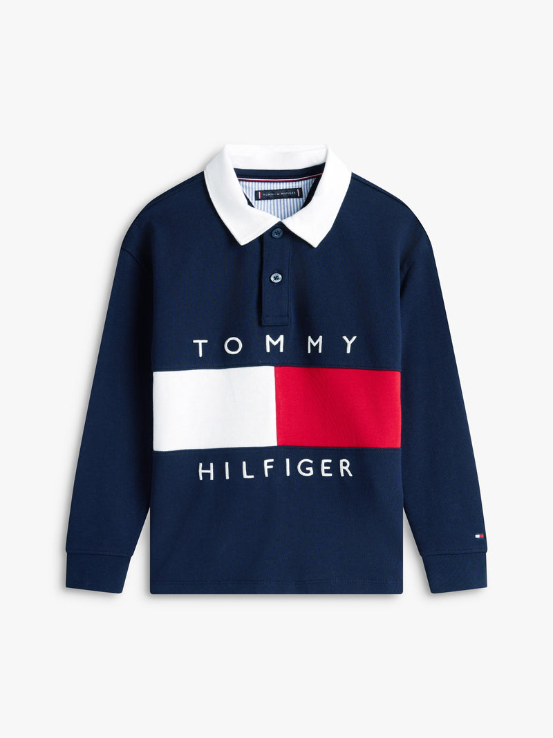 Kids Long-Sleeve Stretch Polo