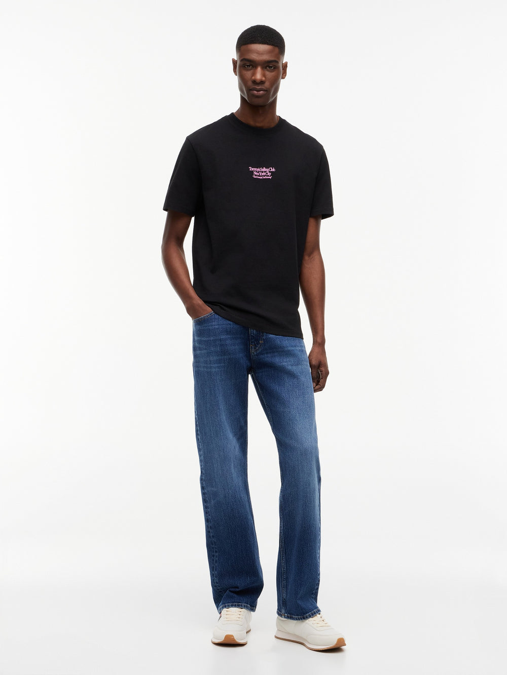 Relaxed Fit Sailboat Back Graphic T-Shirt